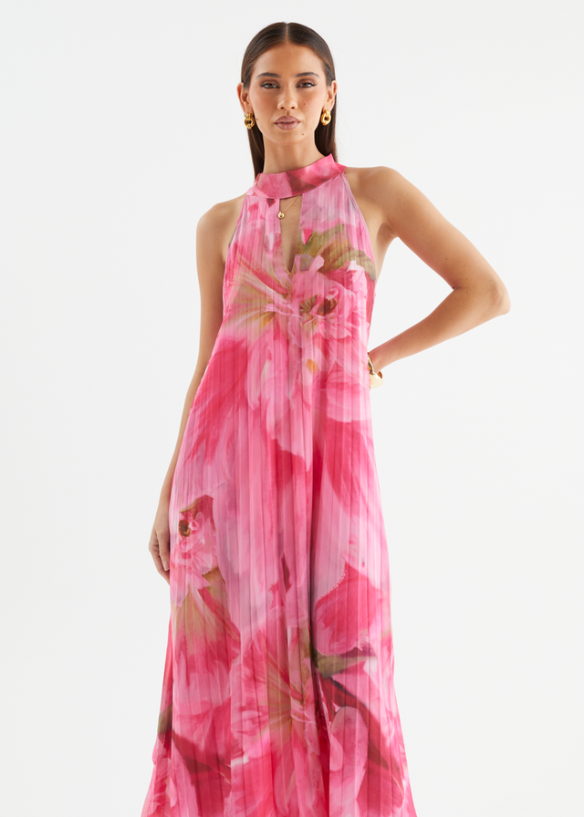 Retrospect Midi Dress - Pink Aster
