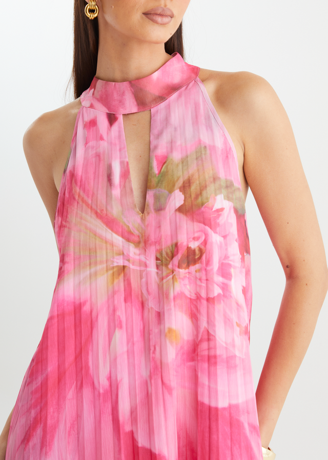 Retrospect Midi Dress - Pink Aster