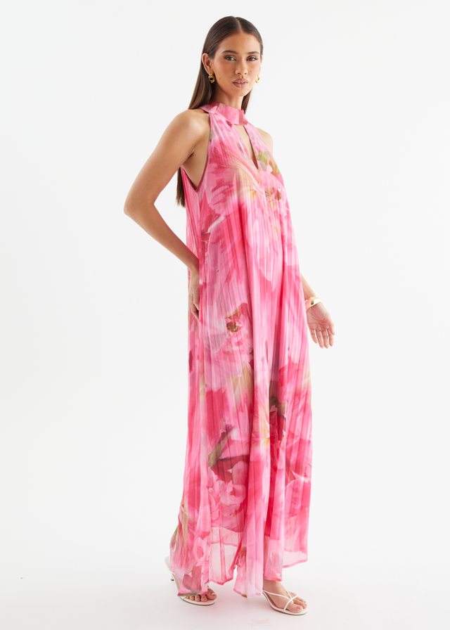 Retrospect Midi Dress - Pink Aster
