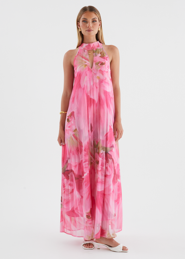 Retrospect Midi Dress - Pink Aster
