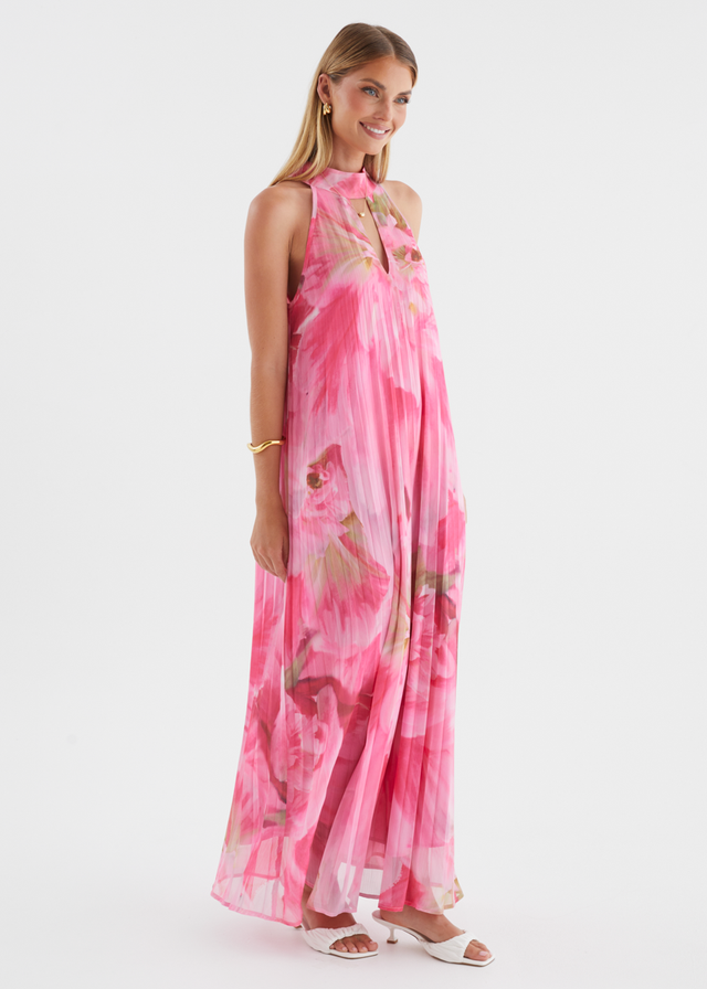 Retrospect Midi Dress - Pink Aster