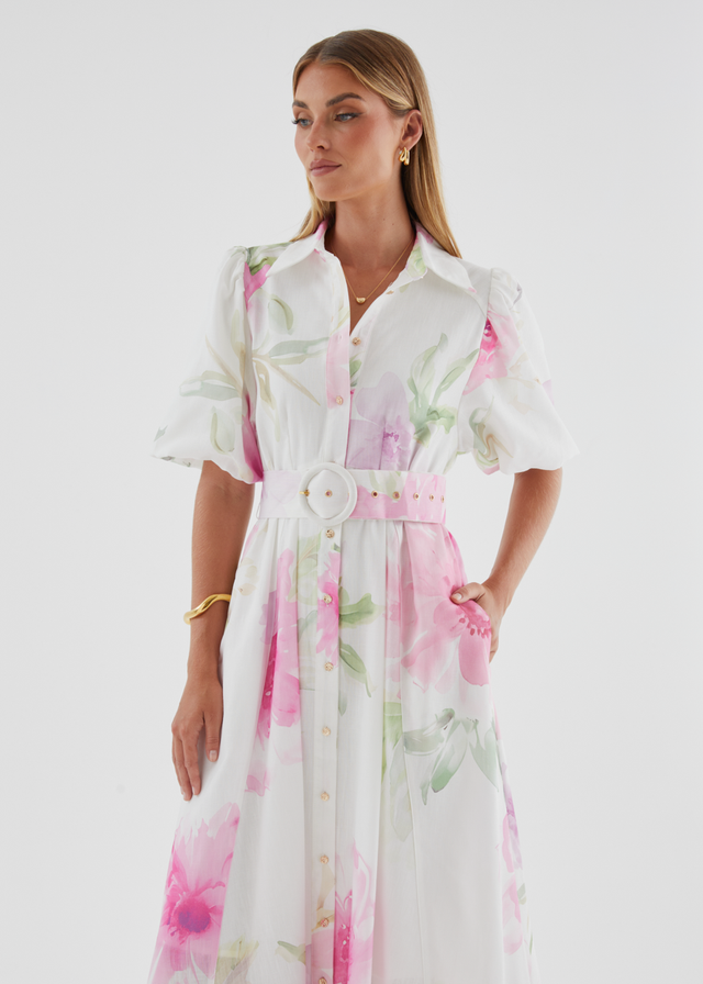 Jazmina Maxi Dress - Pink Bouquet