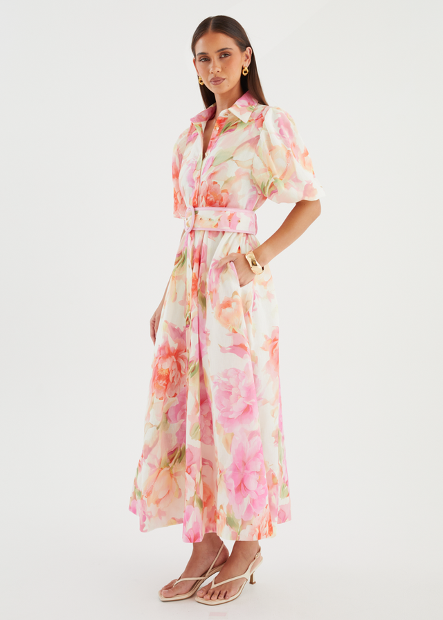 Hermione Maxi Dress - Pink Gardenia