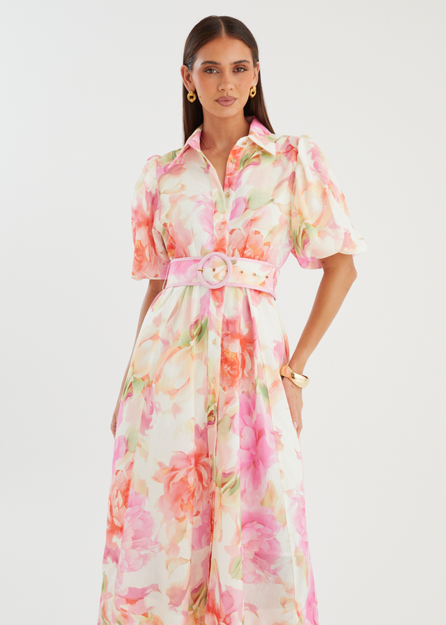 Hermione Maxi Dress - Pink Gardenia