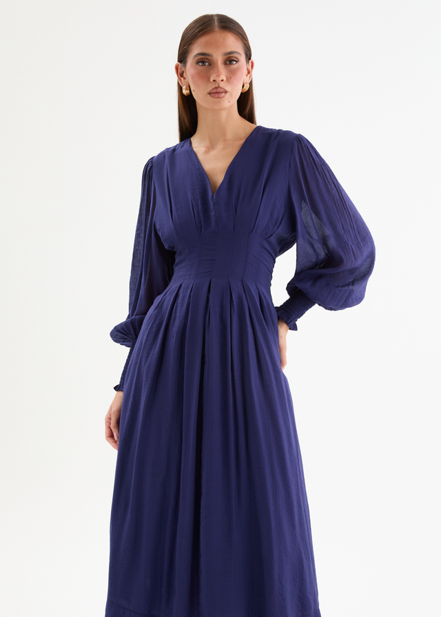 Blue Long Sleeve Dresses Gingham & Heels Blue Long Sleeve Dresses Gingham & Heels