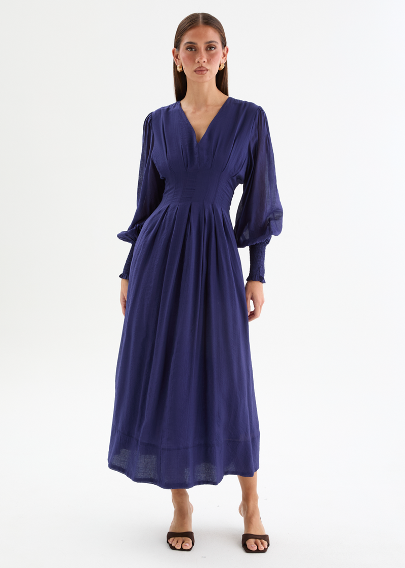 Blue Long Sleeve Dresses Gingham & Heels Blue Long Sleeve Dresses Gingham & Heels