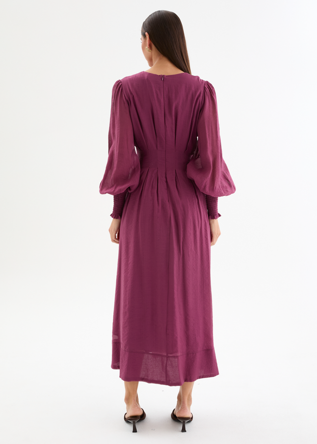 Jaycee Midi Dress - Plum