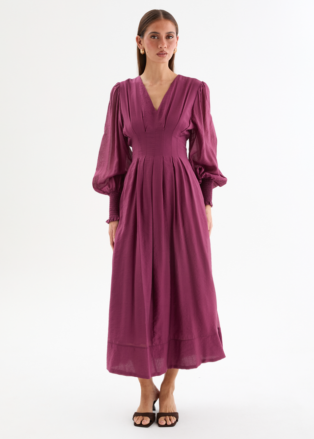 Jaycee Midi Dress - Plum