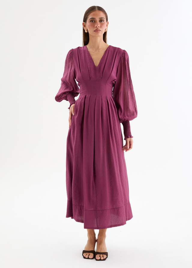 Jaycee Midi Dress - Plum