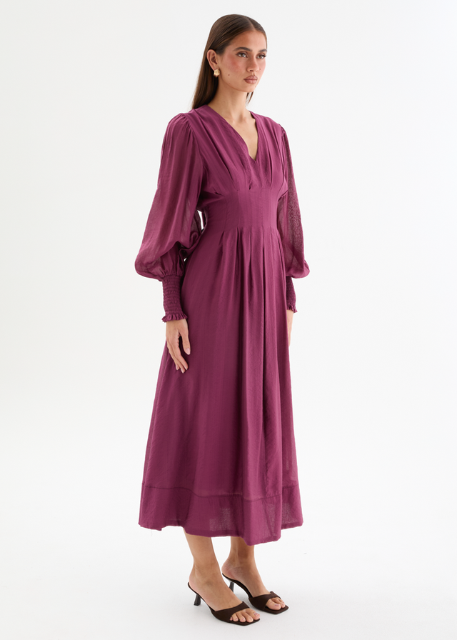 Jaycee Midi Dress - Plum