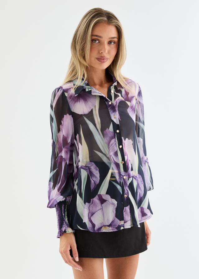 Ameley Blouse - Amethyst Petal