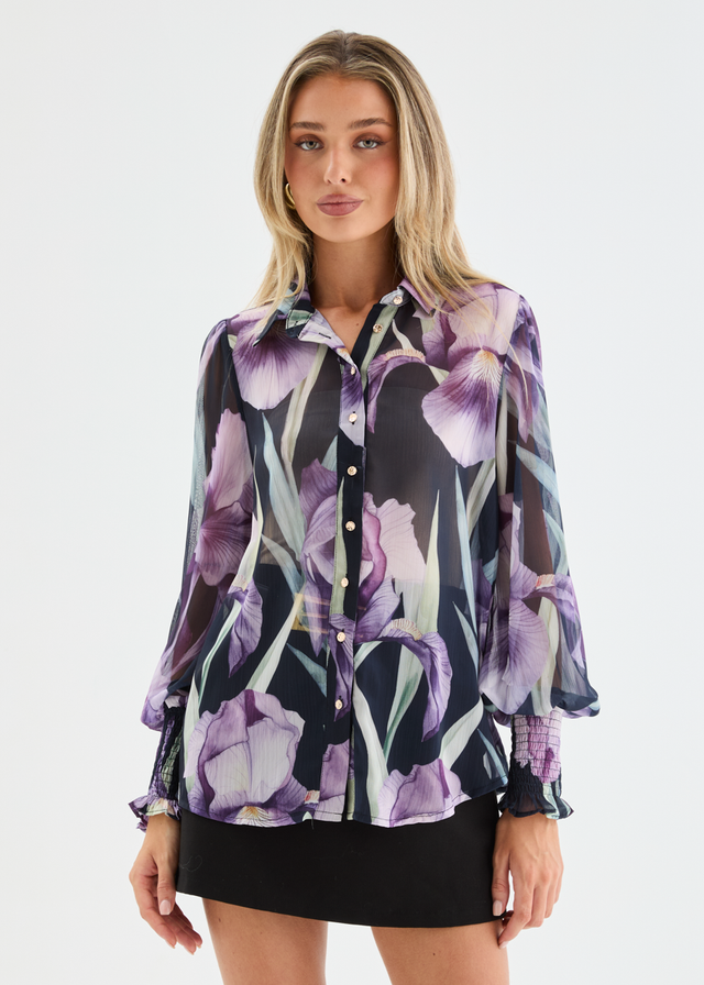 Ameley Blouse - Amethyst Petal