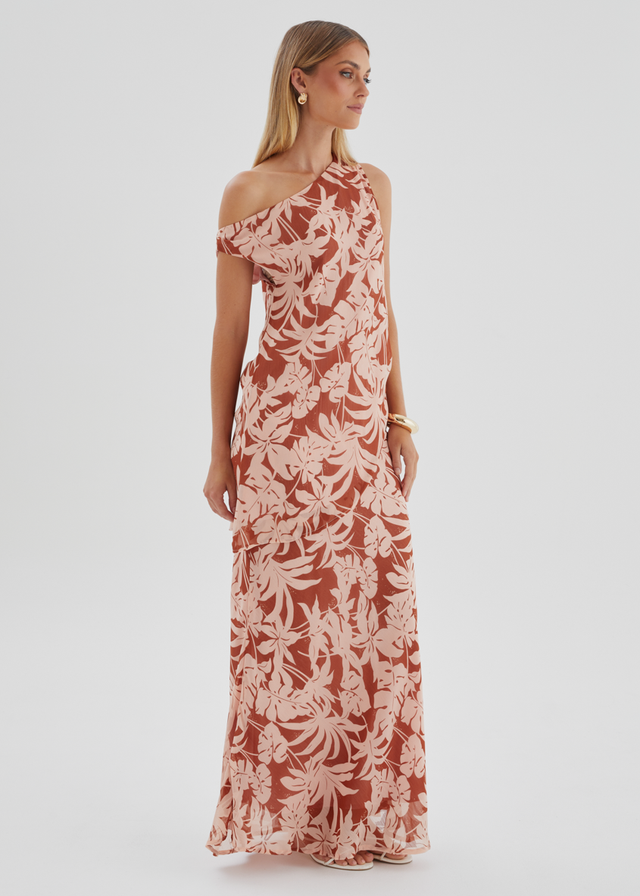 Cartez Maxi Skirt - Bronze Palm