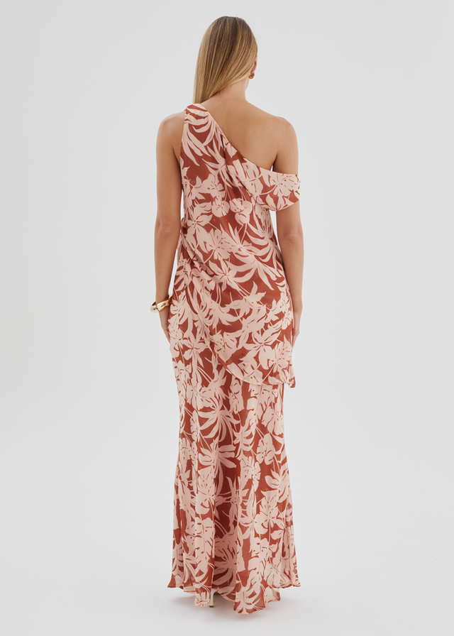 Cartez Maxi Skirt - Bronze Palm