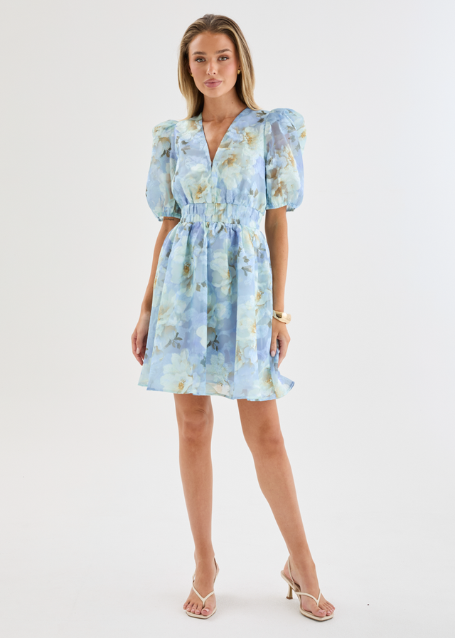 Meera Dress - Azure Petals