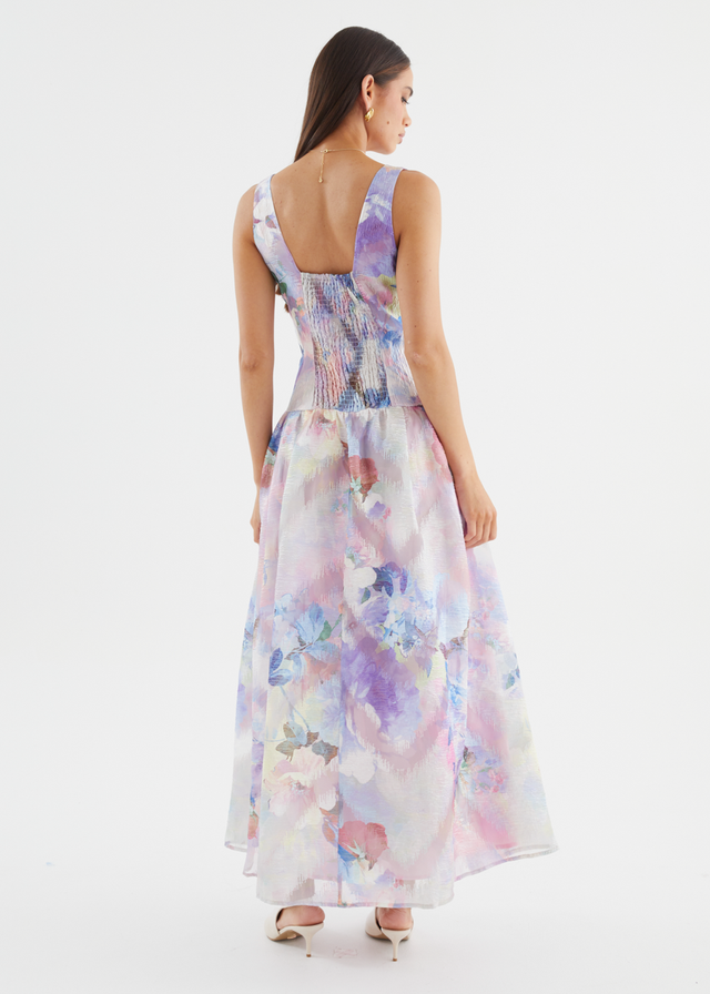 Milly Maxi Dress - Lilac Watercolour