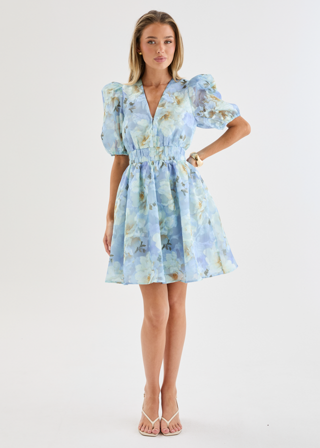 Meera Dress - Azure Petals