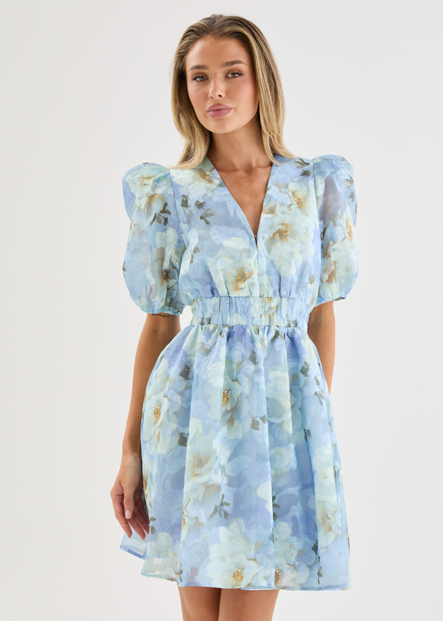 Meera Dress - Azure Petals