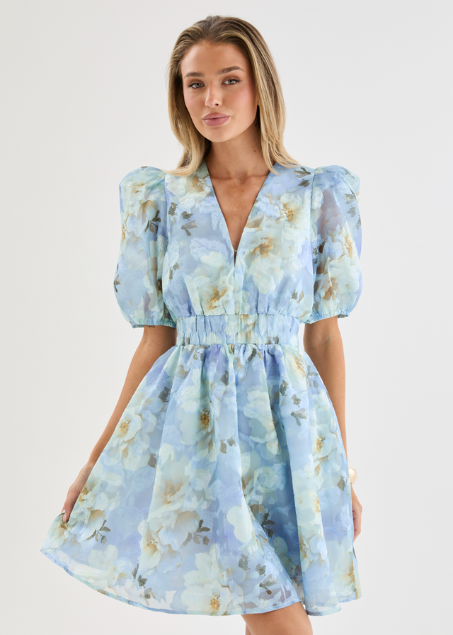 Meera Dress - Azure Petals