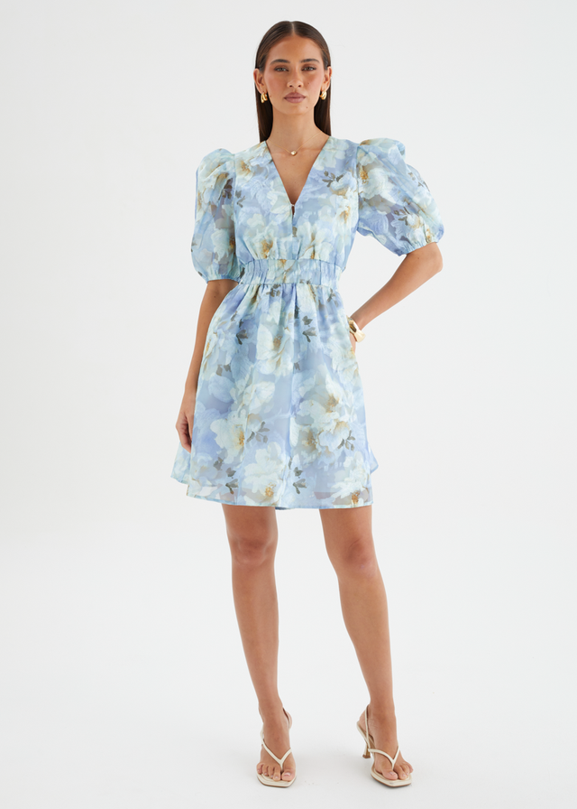 Meera Dress - Azure Petals