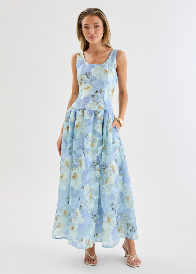 Milly Maxi Dress - Azure Petals