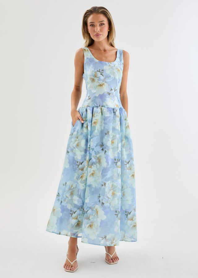 Milly Maxi Dress - Azure Petals