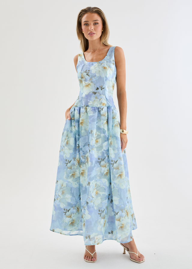 Milly Maxi Dress - Azure Petals