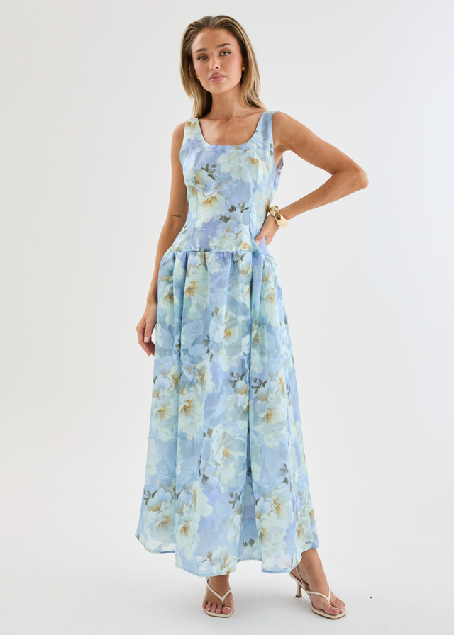 Milly Maxi Dress - Azure Petals
