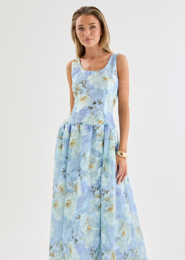 Milly Maxi Dress - Azure Petals