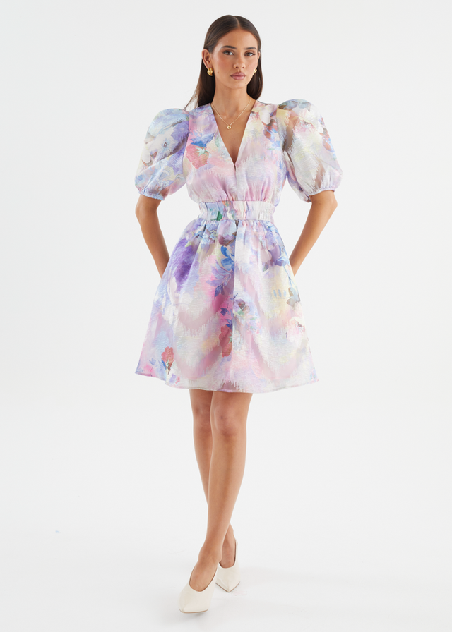Meera Dress - Lilac Watercolour