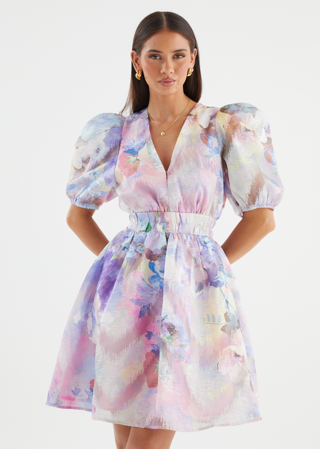 Meera Dress - Lilac Watercolour