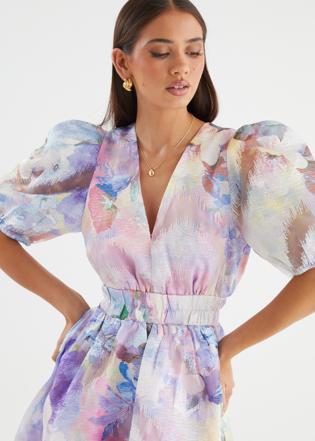 Meera Dress - Lilac Watercolour