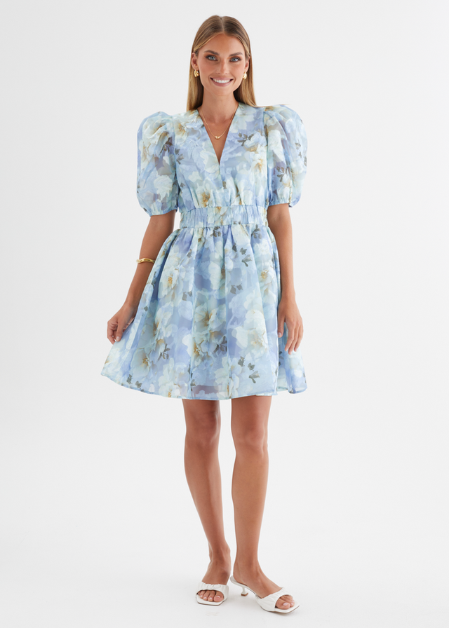 Meera Dress - Azure Petals