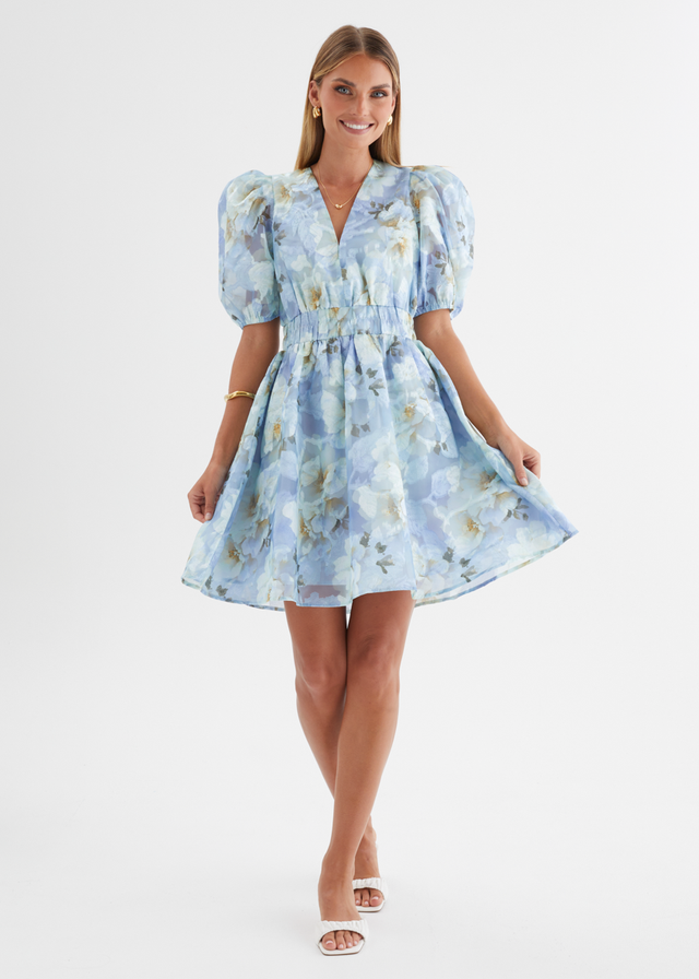 Meera Dress - Azure Petals