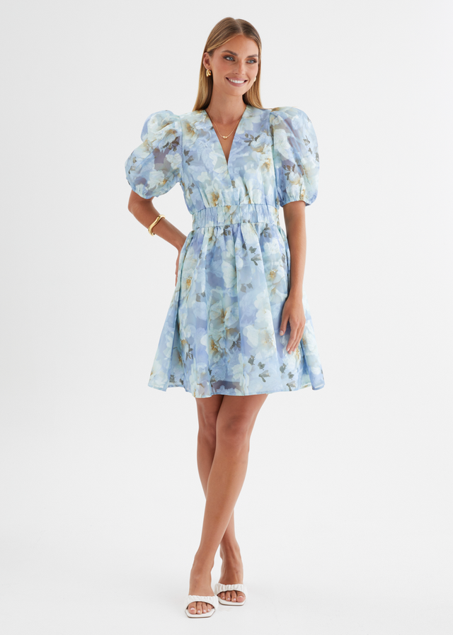 Meera Dress - Azure Petals