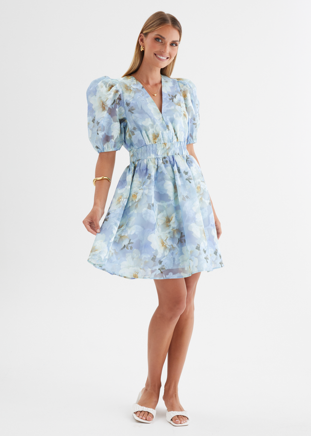 Meera Dress - Azure Petals