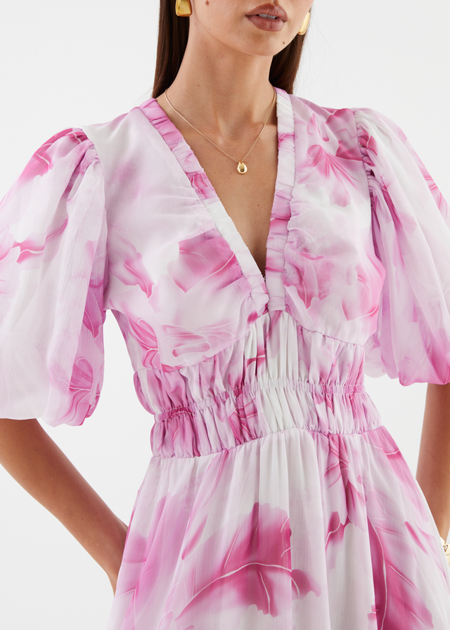 Wonderwall Midi Dress - Pink Floss