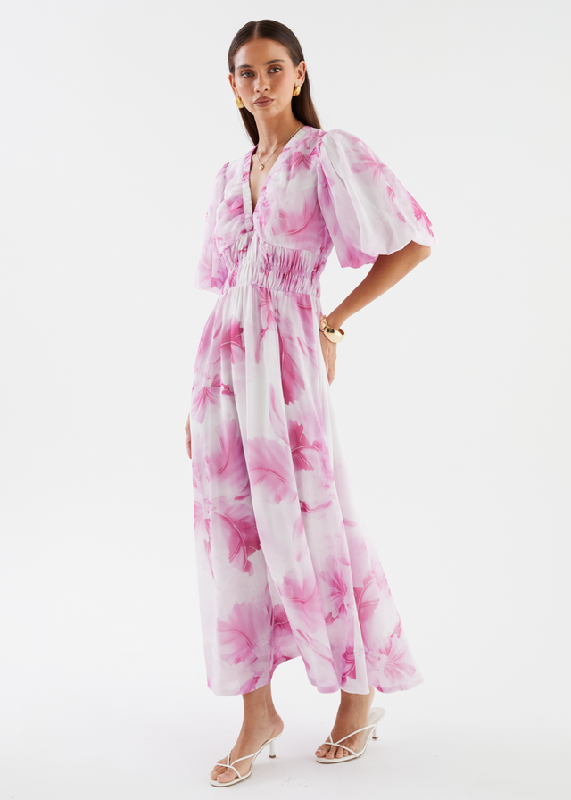 Wonderwall Midi Dress - Pink Floss