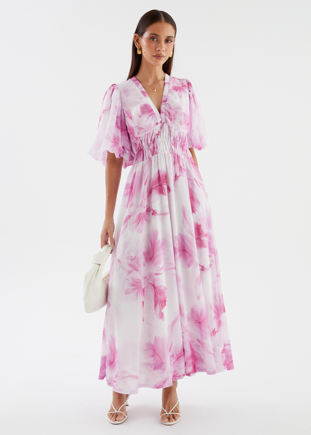 Wonderwall Midi Dress - Pink Floss
