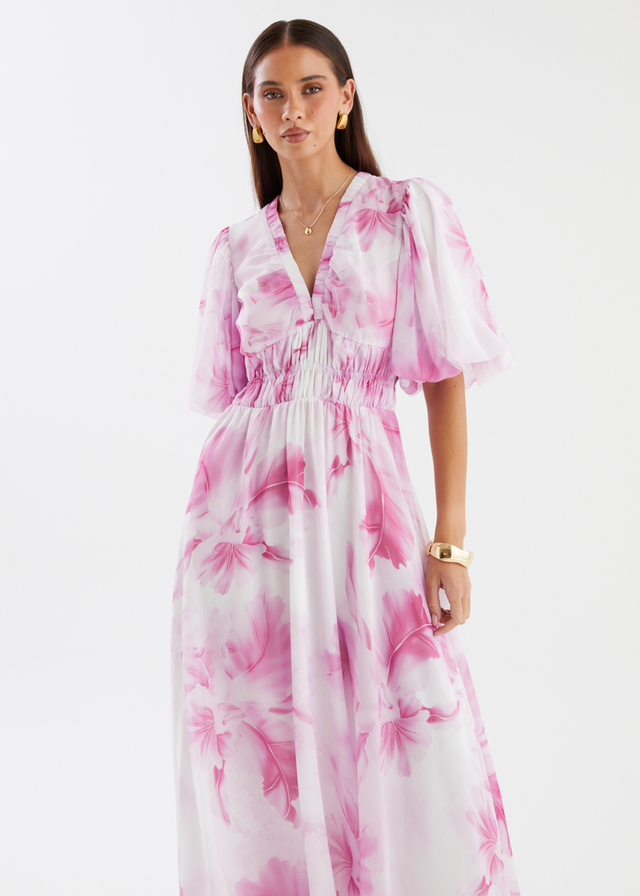 Wonderwall Midi Dress - Pink Floss