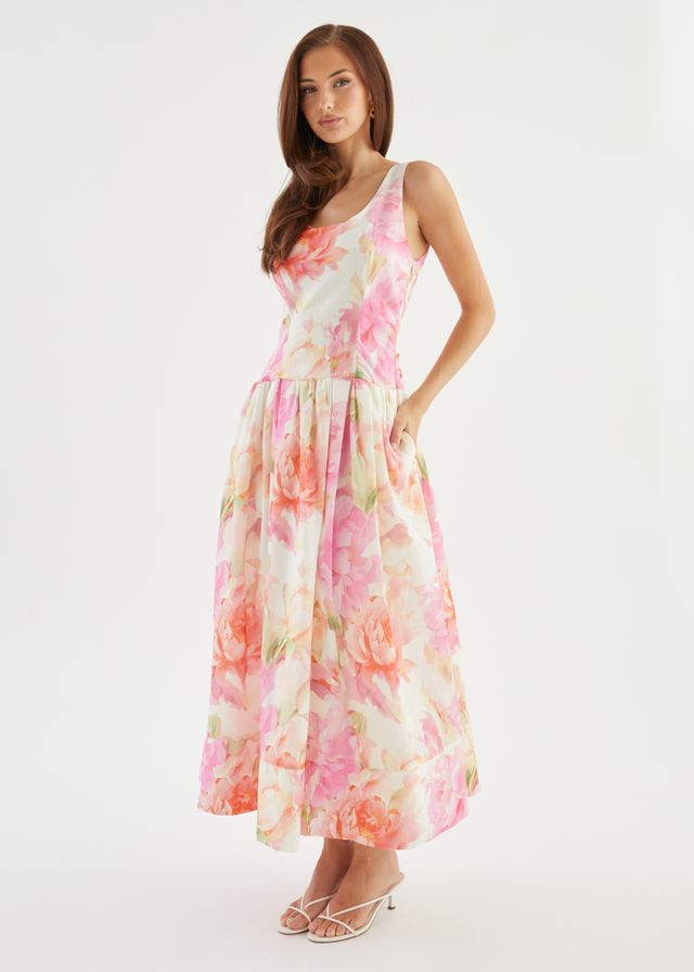Hilarie Maxi Dress - Pink Gardenia