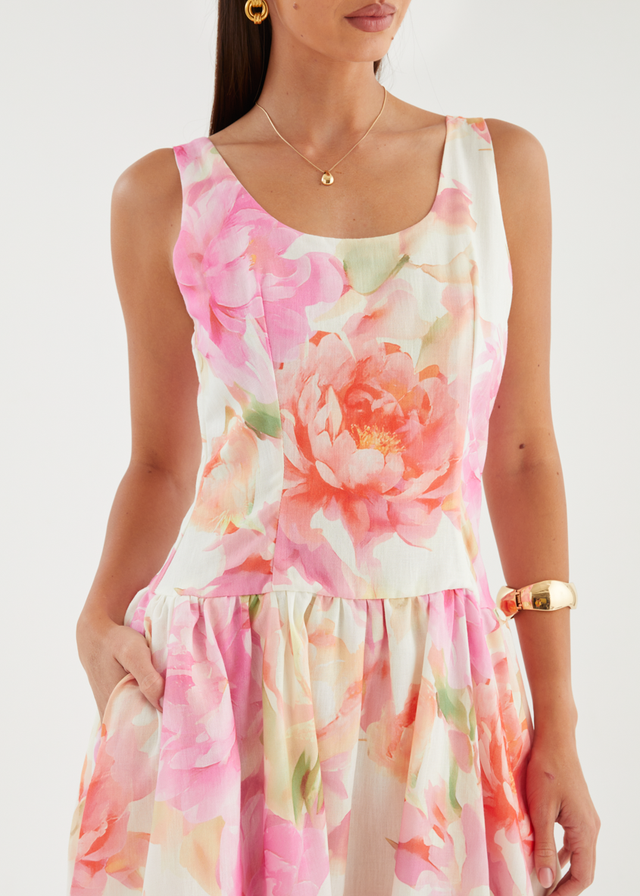 Hilarie Maxi Dress - Pink Gardenia