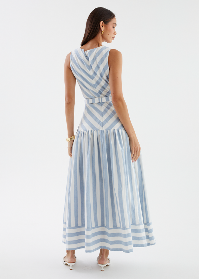 Kingston Midi Dress - Blue Stripe
