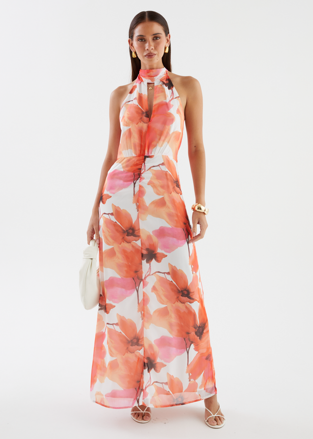 Eternity Maxi Dress - Orange Floral
