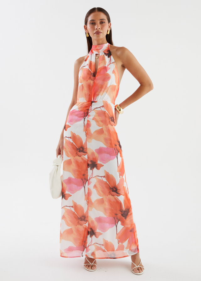 Eternity Maxi Dress - Orange Floral