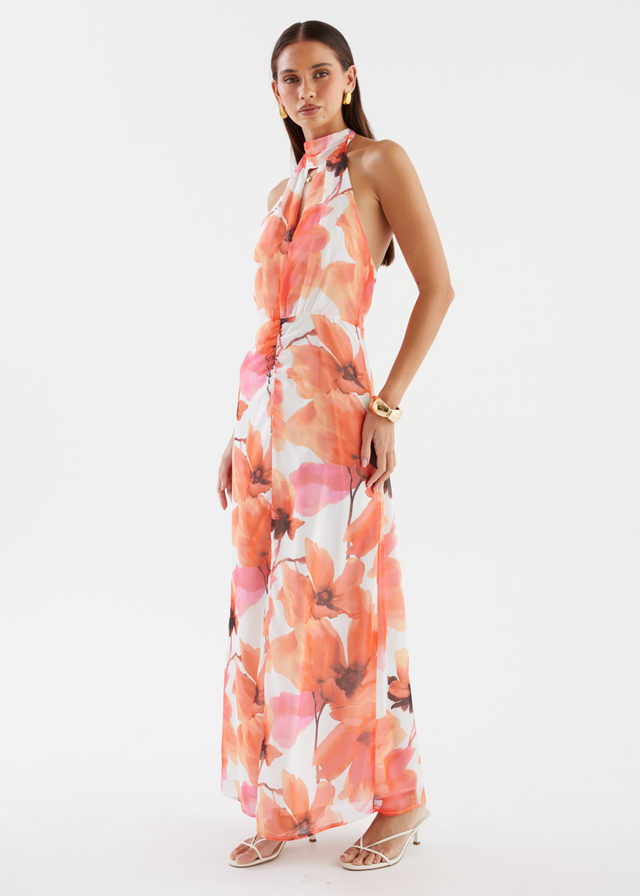 Eternity Maxi Dress - Orange Floral