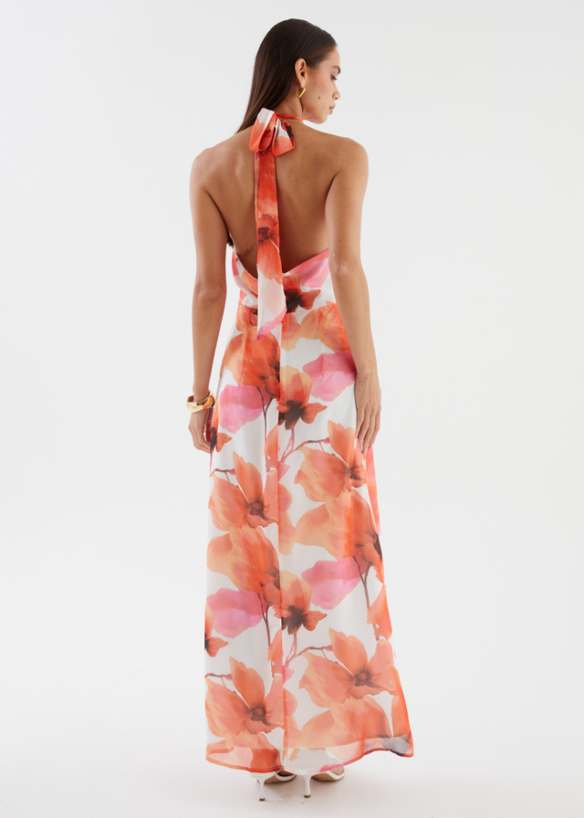 Eternity Maxi Dress - Orange Floral