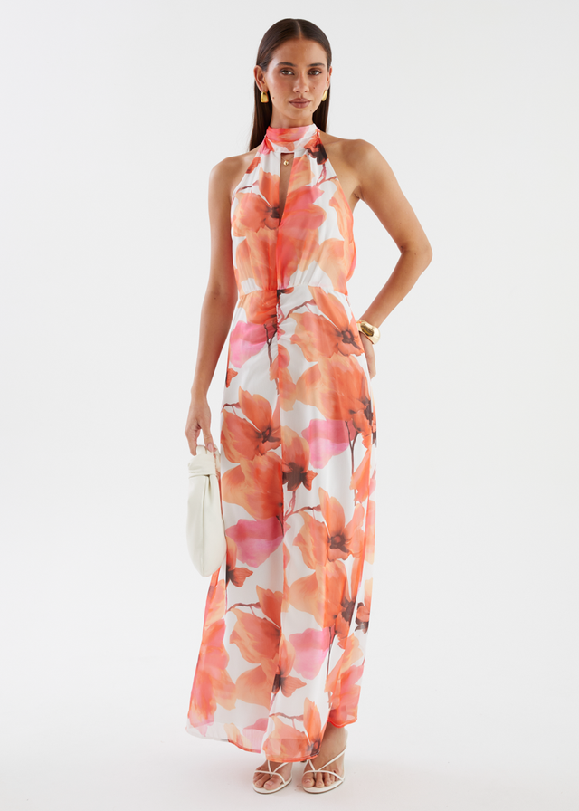 Eternity Maxi Dress - Orange Floral