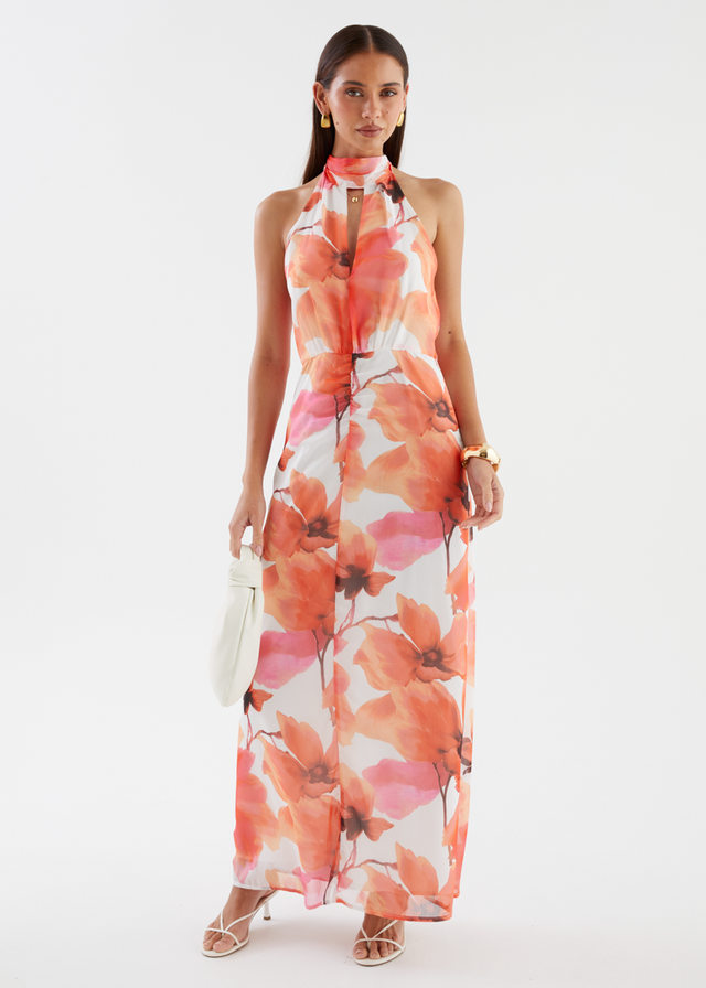 Eternity Maxi Dress - Orange Floral