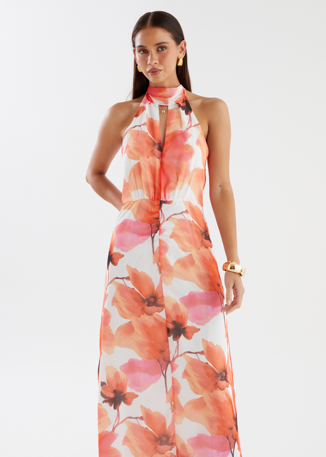 Eternity Maxi Dress - Orange Floral